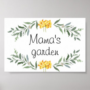 Moeders tuinpóster poster