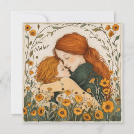 Moeders uitstraling: gekoesterde momenten feestdagenkaart