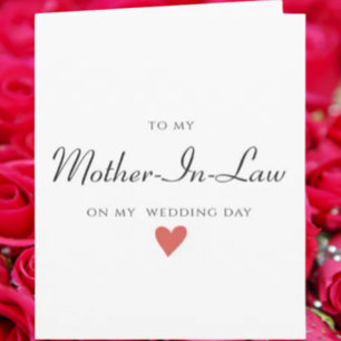 Moeders van de bruid of bruidegom, dank u bruiloft kaart