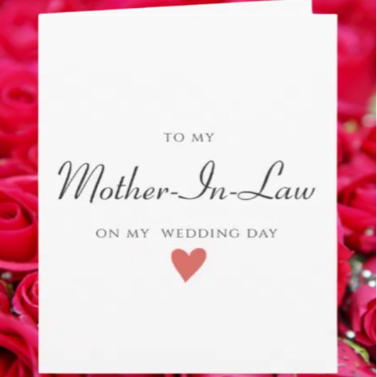 Moeders van de bruid of bruidegom, dank u bruiloft kaart
