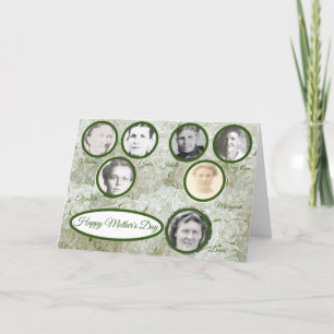 Moeders van de familie Snowball Floral Moederdag Feestdagen Kaart