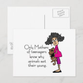 Moeders van tieners briefkaart (Voorkant / Achterkant)