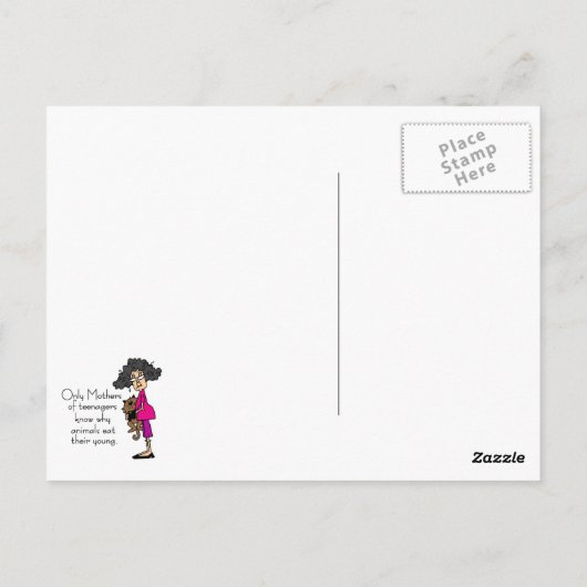 Moeders van tieners briefkaart (Achterkant)