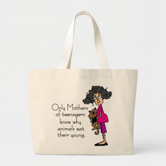 Moeders van tieners grote tote bag (Voorkant)