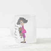 Moeders van tieners matglas koffiemok (Voorkant links)