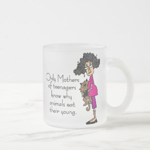 Moeders van tieners matglas koffiemok
