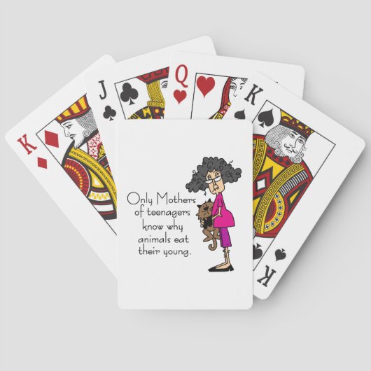 Moeders van tieners pokerkaarten (Achterkant)
