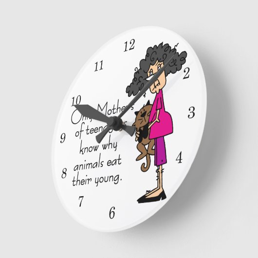 Moeders van tieners ronde klok (Hoek)