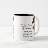 Moeders van tieners tweekleurige koffiemok (Voorkant rechts)