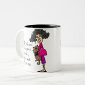 Moeders van tieners tweekleurige koffiemok (Voorkant links)