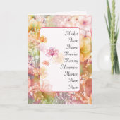 Moeders Verjaardag Bloementuin Kaart (Voorkant)