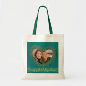 Moeder's verjaardag versierd hart foto lijst tasse tote bag (Voorkant)