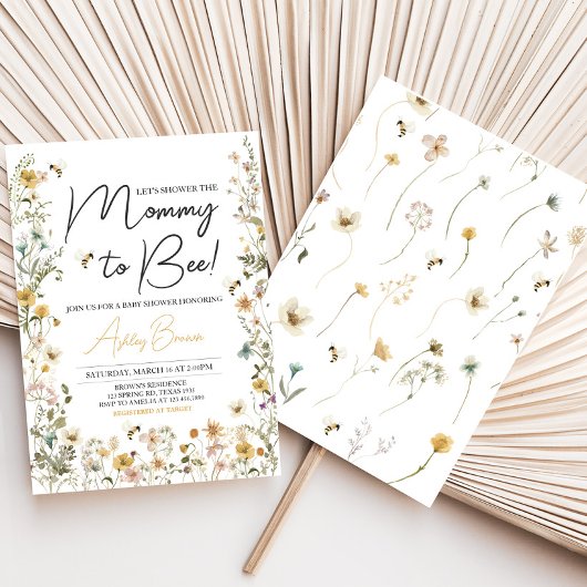 Moeders verjaardagsfeestje voor wilde bloemetjes b kaart