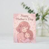 Moeders verjaardagskaart in haar favoriete kleur feestdagenkaart (Staand voorkant)