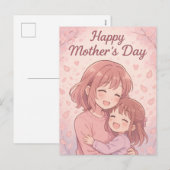 Moeders verjaardagskaart in haar favoriete kleur feestdagenkaart (Voorkant / Achterkant)