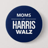 Moeders voor Harris Walz Ronde Button 7,6 Cm (Voorkant)