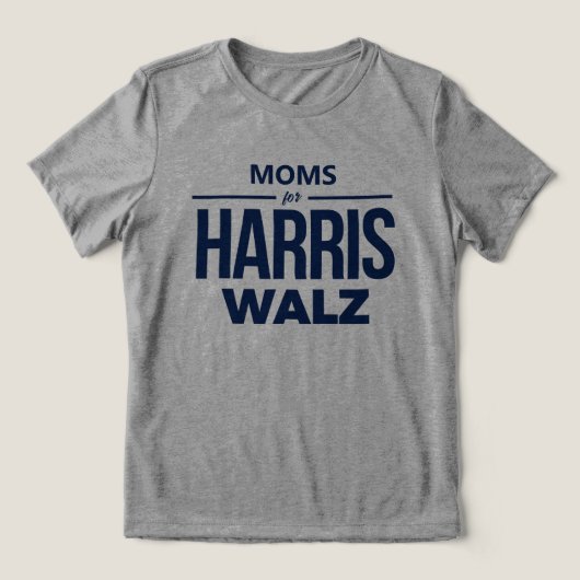 Moeders voor Harris Walz Tri-Blend Shirt (Design voorkant)