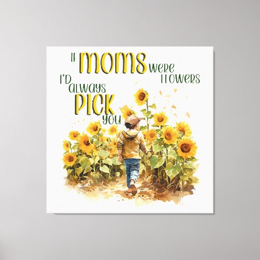 moeders waren bloemen canvas afdruk (Voorkant)