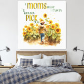 moeders waren bloemen canvas afdruk (Insitu (Slaapkamer))