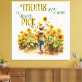 moeders waren bloemen canvas afdruk (Insitu (Woonkamer))