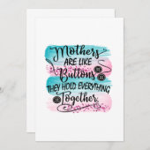 Moeders zijn als Buttonnen Kaart (Voorkant / Achterkant)