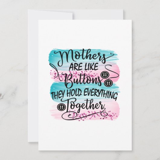 Moeders zijn als knopen kaart (Voorkant)