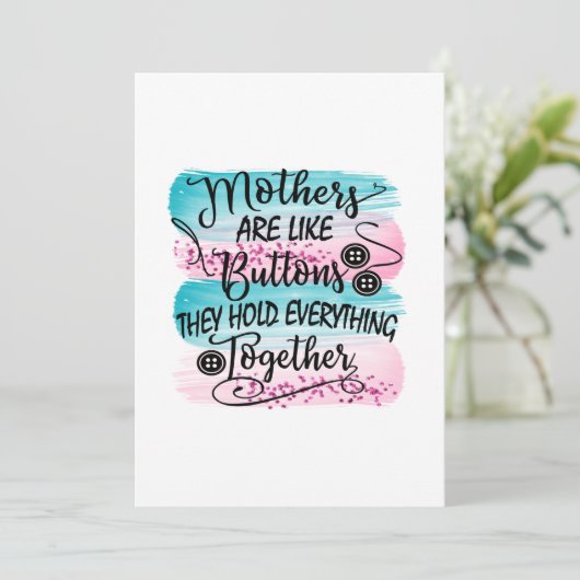 Moeders zijn als knopen kaart (Staand voorkant)