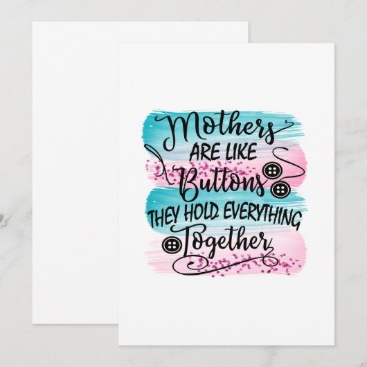 Moeders zijn als knopen kaart (Voorkant / Achterkant)