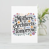 Moeders zijn architecten van morgen kaart (Staand voorkant)