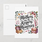 Moeders Zijn De Bewaarders Van Herinneringen Briefkaart (Voorkant / Achterkant)