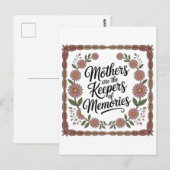 Moeders Zijn De Bewaarders Van Herinneringen Briefkaart (Voorkant / Achterkant)