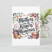 Moeders zijn de hoeders van herinneringen kaart (Staand voorkant)