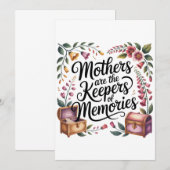 Moeders zijn de hoeders van herinneringen kaart (Voorkant / Achterkant)