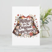Moeders zijn de originele superhelden kaart (Staand voorkant)