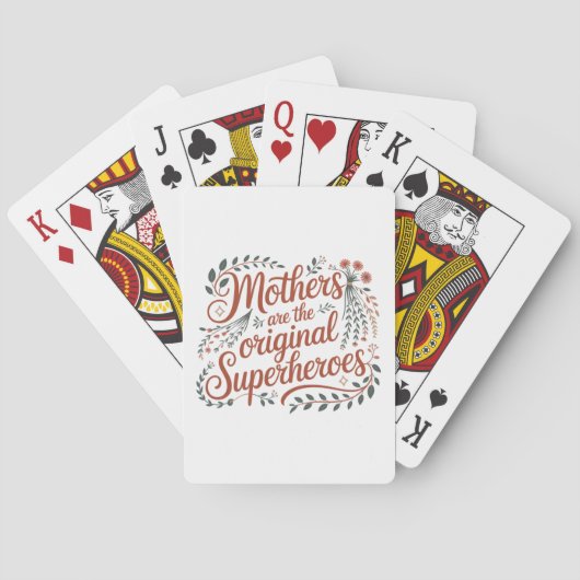Moeders zijn de originele superhelden pokerkaarten (Achterkant)