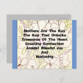 Moeders zijn de sleutel briefkaart (Voorkant / Achterkant)