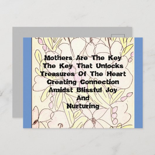 Moeders zijn de sleutel briefkaart (Voorkant / Achterkant)