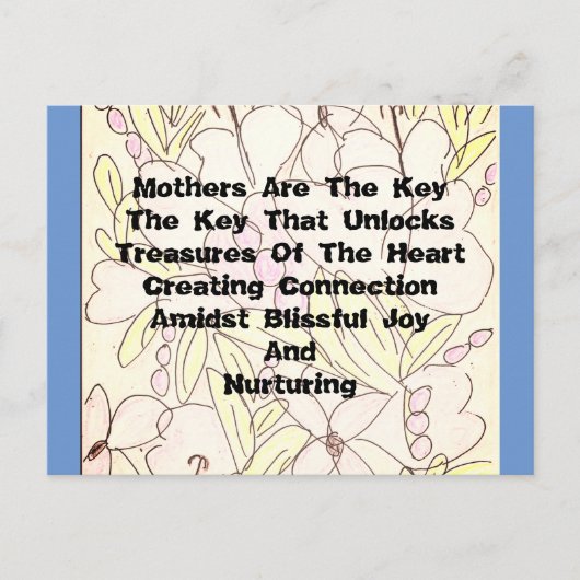 Moeders zijn de sleutel briefkaart (Voorkant)