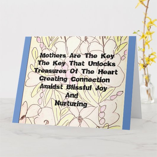 Moeders zijn de sleutel kaart (Gele Bloem)