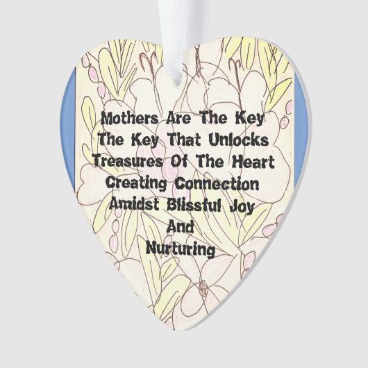 Moeders zijn de sleutel ornament (voorkant)
