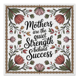 Moeders zijn de stille kracht achter succes perfect poster