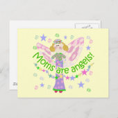 Moeders zijn engelen T-shirts en geschenken Briefkaart (Voorkant / Achterkant)