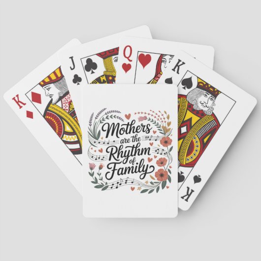 Moeders zijn het ritme van het gezin pokerkaarten (Achterkant)