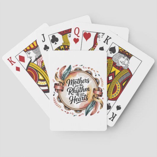 Moeders zijn het ritme van onze harten pokerkaarten (Achterkant)