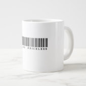 Moeders zijn onbetaalbaar barcode ontwerp grote koffiekop (Voorkant rechts)