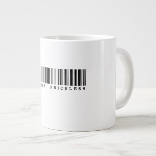 Moeders zijn onbetaalbaar barcode ontwerp grote koffiekop (Voorkant rechts)