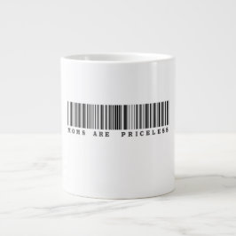 Moeders zijn onbetaalbaar barcode ontwerp grote koffiekop