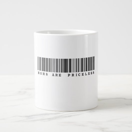 Moeders zijn onbetaalbaar barcode ontwerp grote koffiekop (Voorkant)