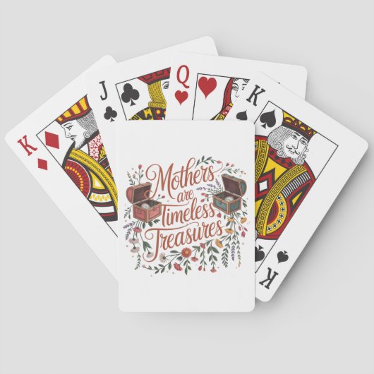 Moeders zijn tijdloze schatten pokerkaarten (Achterkant)