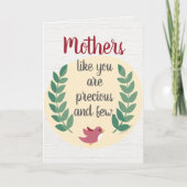 Moeders zoals jij zijn kostbaar en zeldzaam Moeder Kaart (Voorkant)